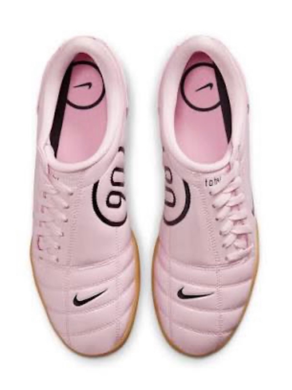 Nike Women's Light Pink Indoor Soccer Shoes with Black Accents - Lifestyle Shoes